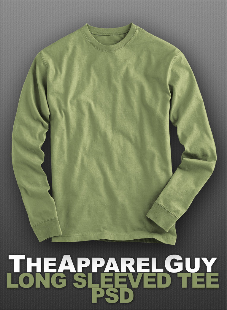 Long Sleeve T-Shirt Template PSD