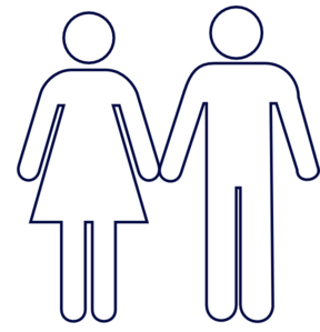 Man and Woman Outline Clip Art