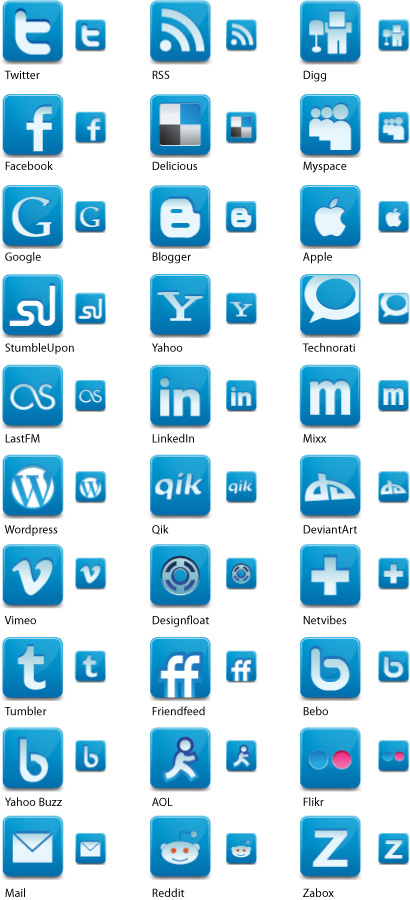 Media Social Network Icons
