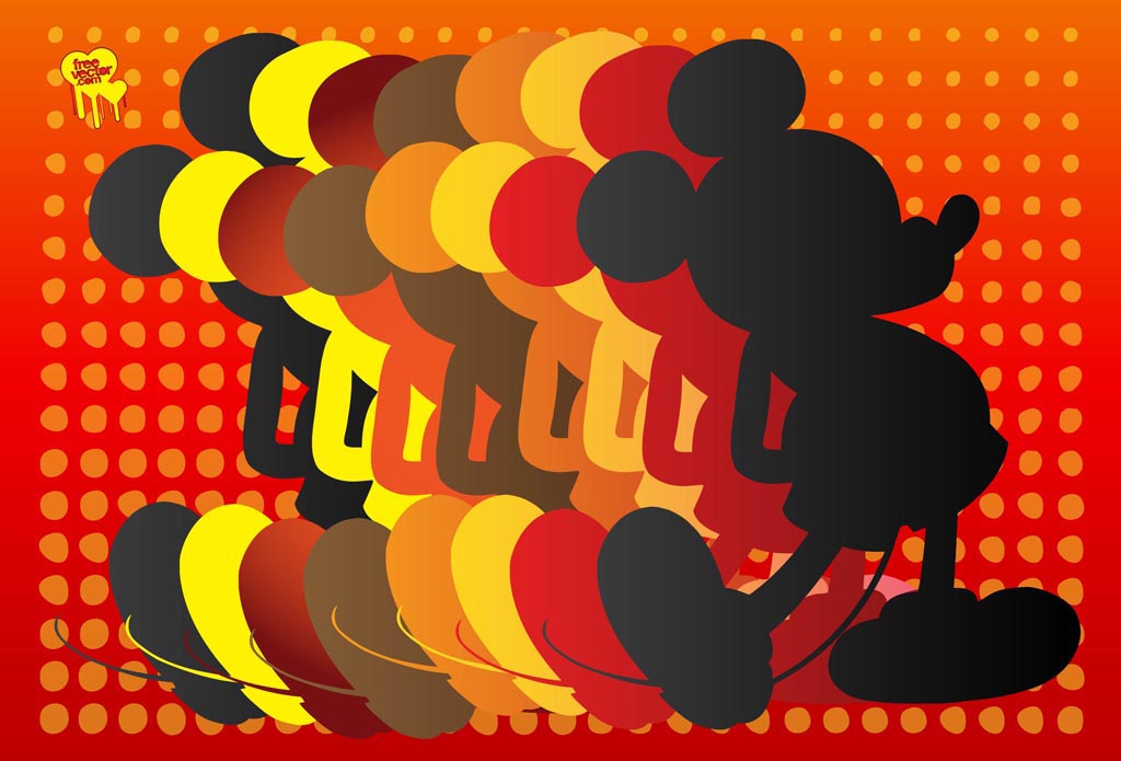Mickey Mouse Silhouette Vector