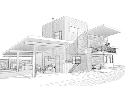 Modern House Design Sketch