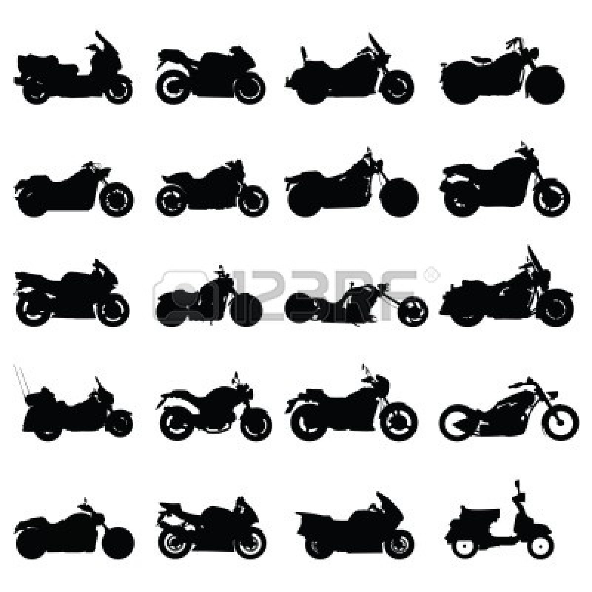 Motorcycle Silhouette Vector Free