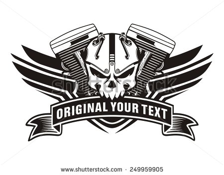 Motorcycles Skulls Wings Logos