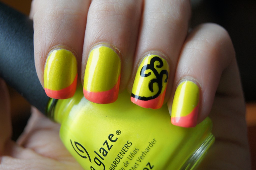 Neon Color Nail Design