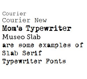 Old Typewriter Font Microsoft Word
