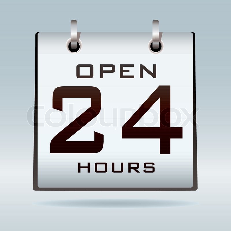 Open 24 HR Clip Art