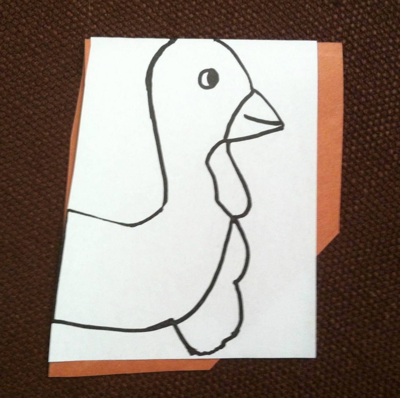 Paper Bag Turkey Head Template