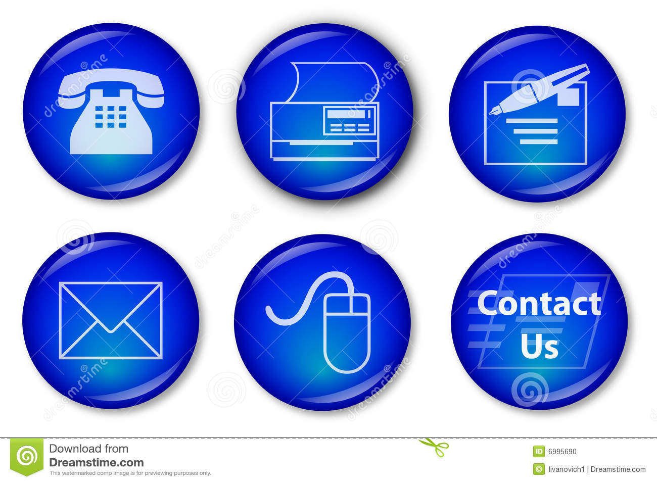 Phone Fax Email Icons