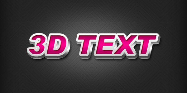 Photoshop 3D Text Effect PSD