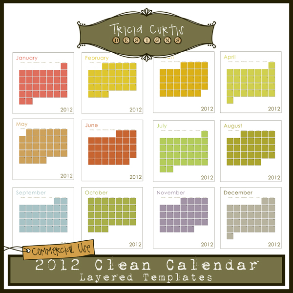 Photoshop Calendar Template