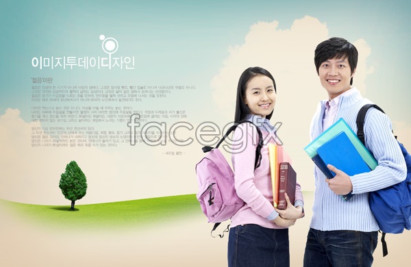 Photoshop PSD Boy and Girl