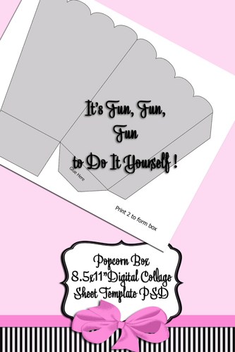 Popcorn Box Template Popcorn Box Template