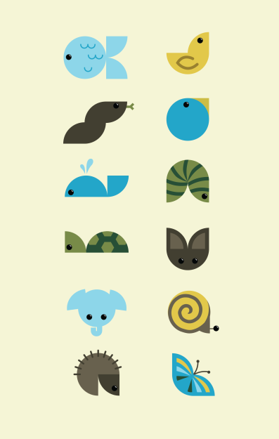 Quarter Circle Animals Quarter Circle Animals