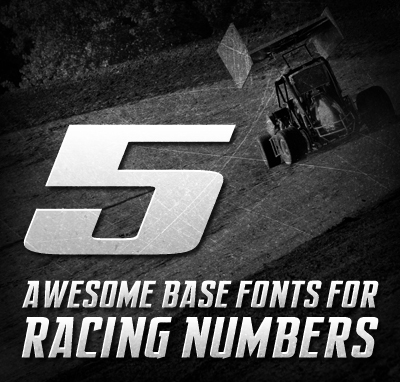 Race Car Number Fonts