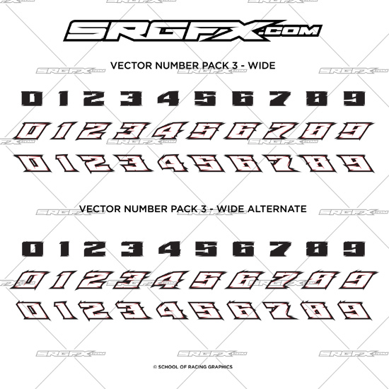 Race Car Number Vector Graphics