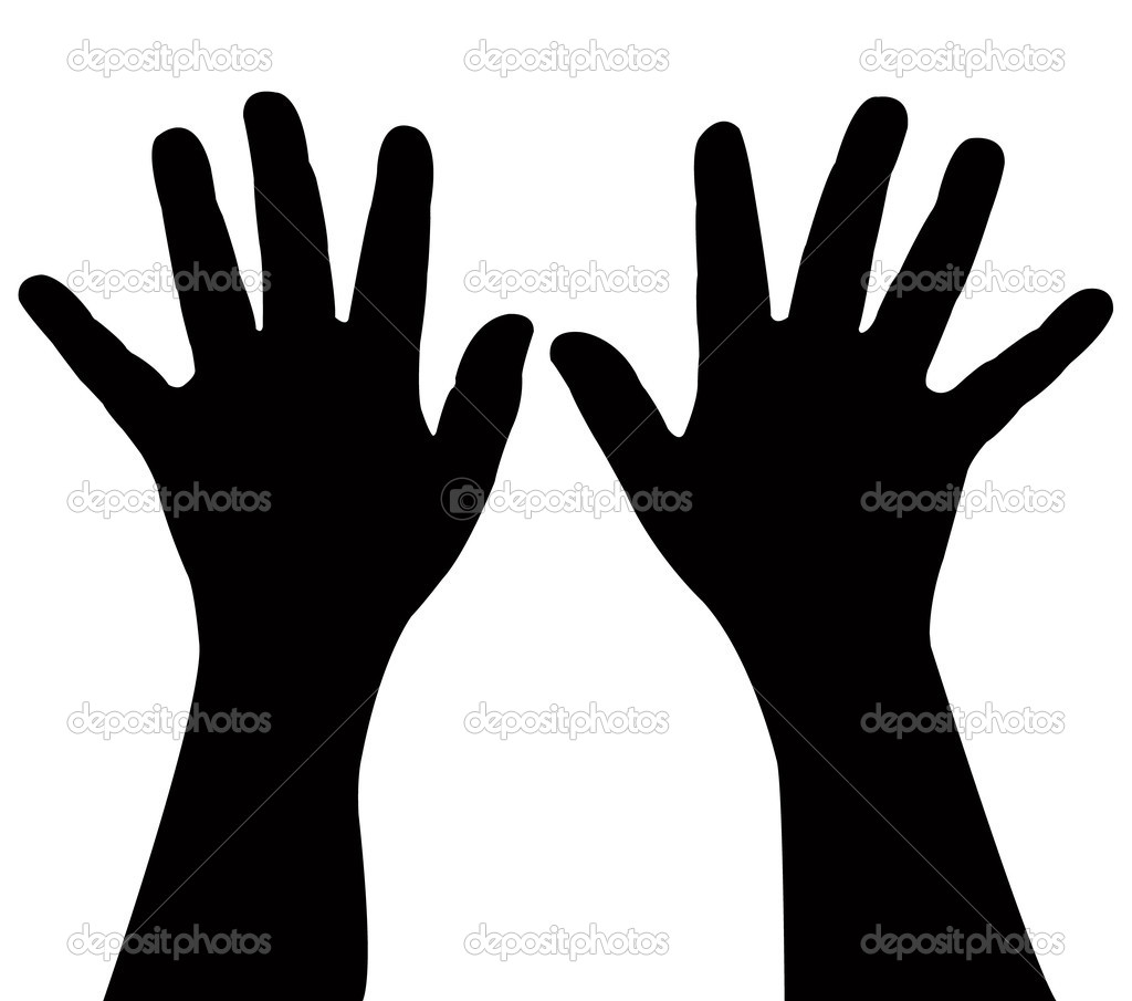 Raised Hands Silhouette