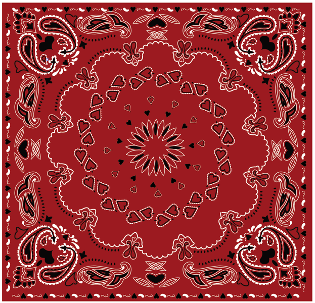 Red Paisley Bandana Pattern