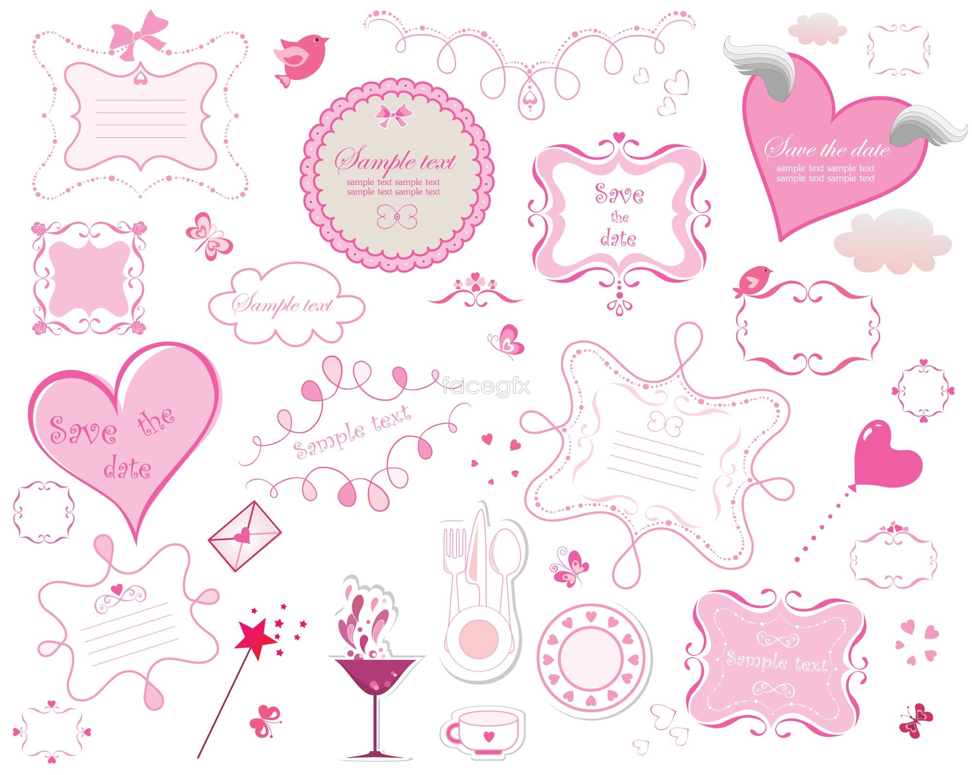 Romantic Lace Vector Border