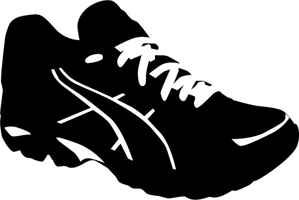 Running Shoe Silhouette Vector