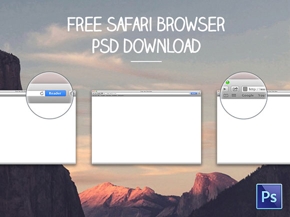 Safari Browser Mockup PSD