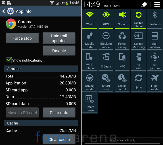 Samsung Galaxy S4 Status Bar Icons Samsung Galaxy S4 Status Bar Icons