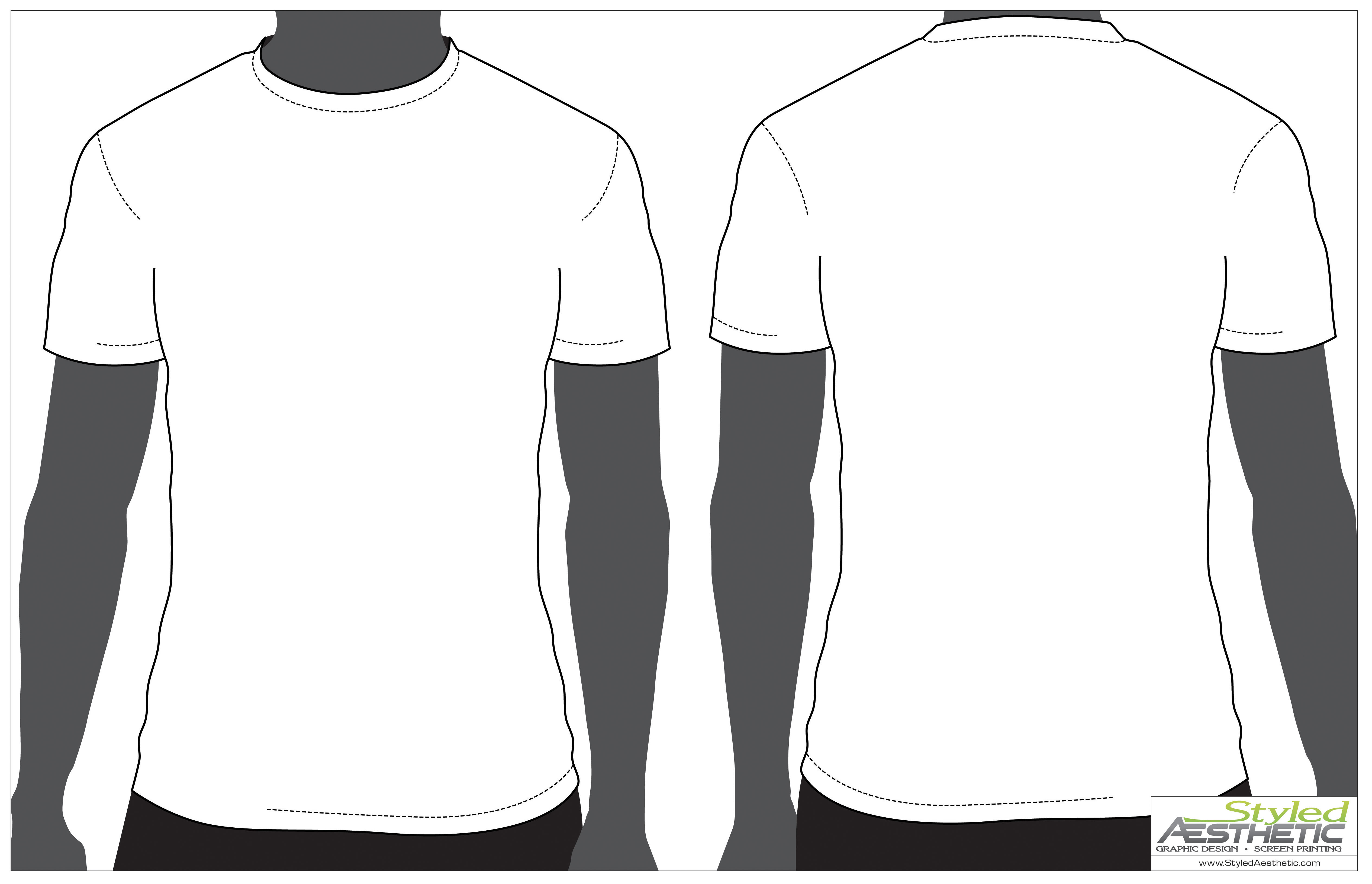 20 T-Shirt Template Front And Back Images - T-Shirt Template Back Inside Blank T Shirt Outline Template