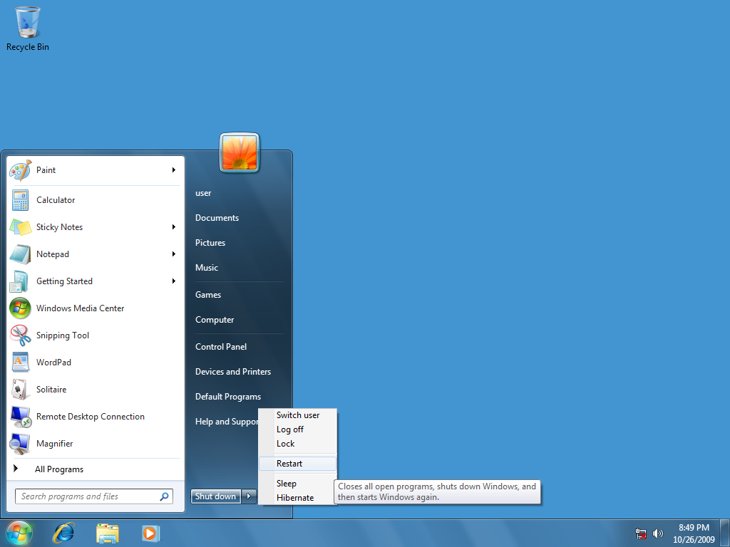 12 Shut Down Windows 7 Start Menu Icon Images