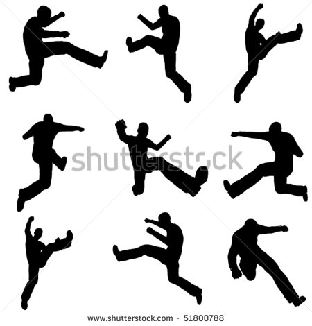 Silhouette Jumping Man Logo