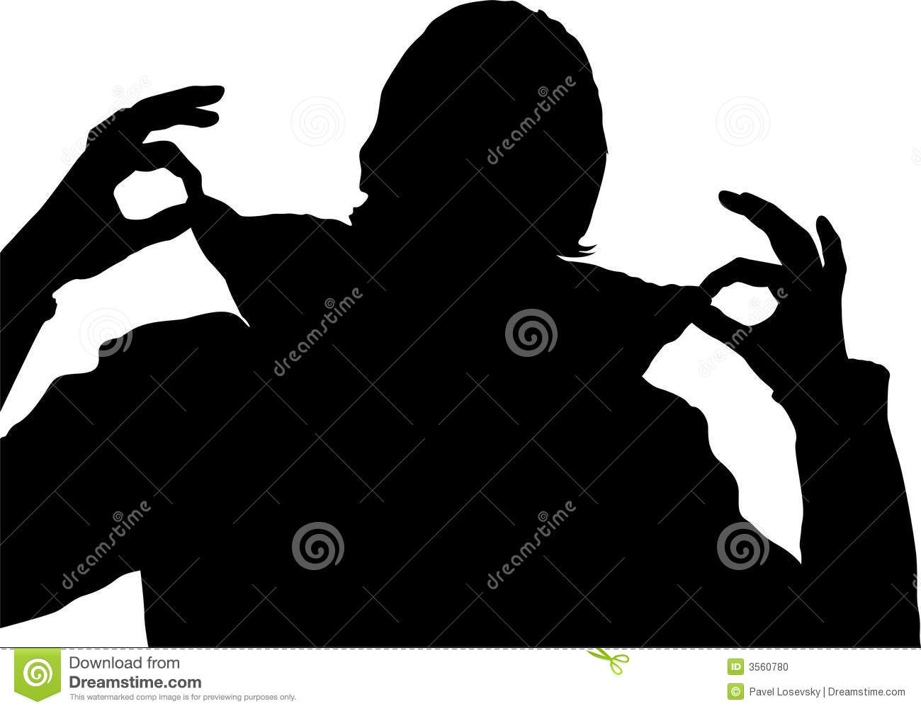Silhouette of a Man with Arms Raised