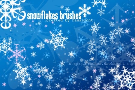 Snow Flakes Photoshop Brush