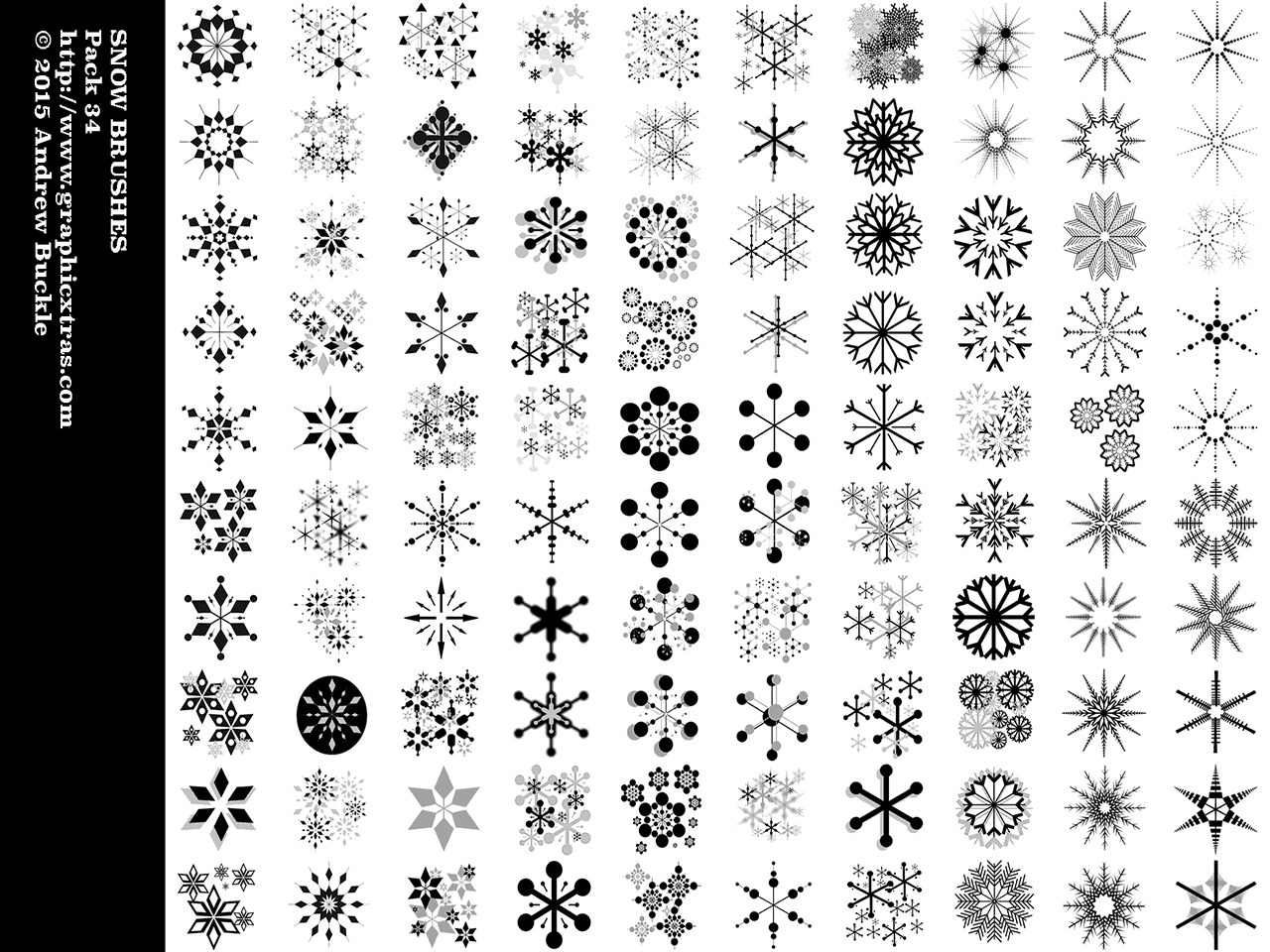 Snow Flakes Photoshop Brush