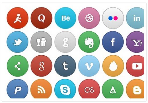 Social Media Icons Circle