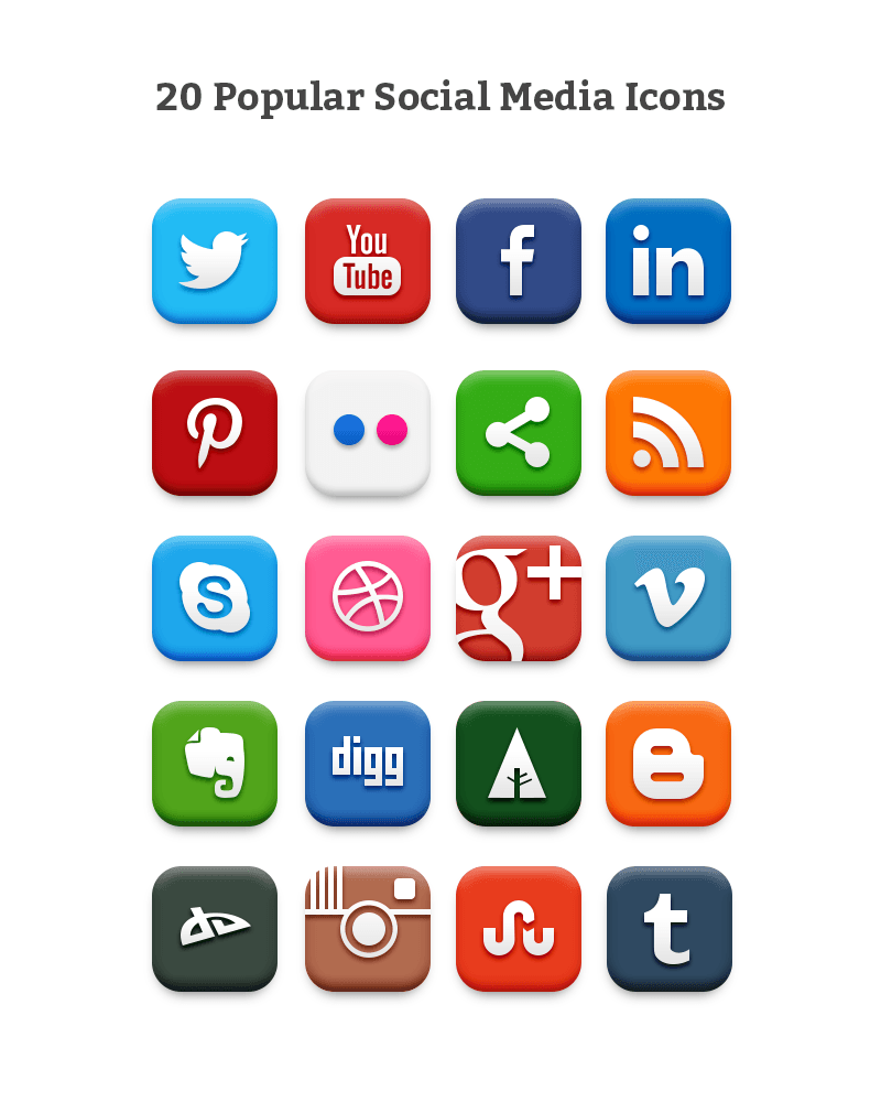 Social Media Logos Icons
