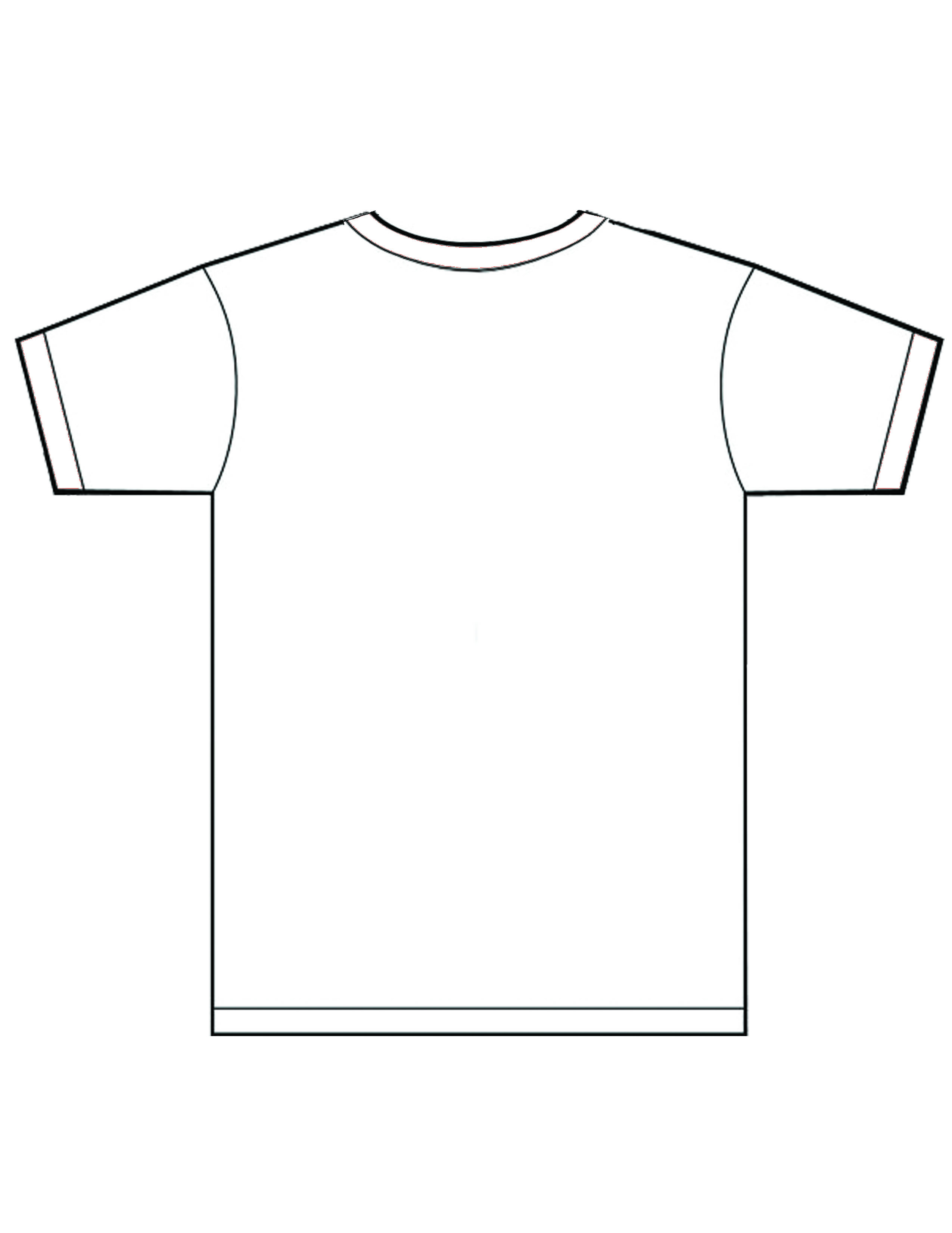 21 T-Shirt Template Front And Back Images - T-Shirt Template Back Within Blank Tshirt Template Pdf
