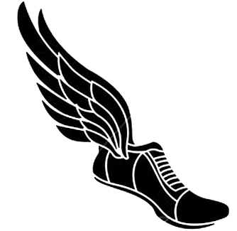 Track Shoe with Wings Clip Art