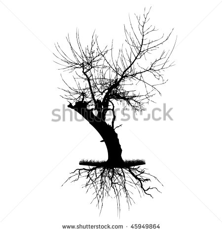 Tree with Roots Illustration