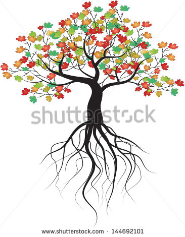 Tree with Roots Vector