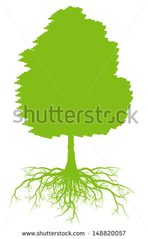 Tree with Roots Vector