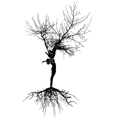 Tree with Roots Vector