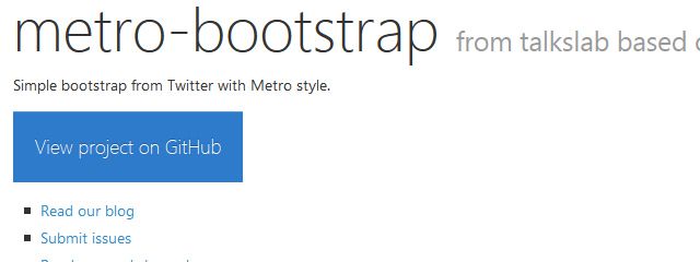 Twitter Bootstrap Metro