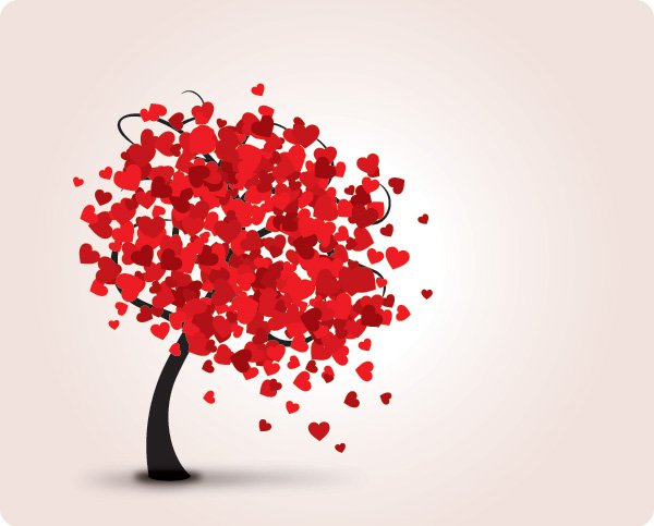 Valentine Paint Chip Tree