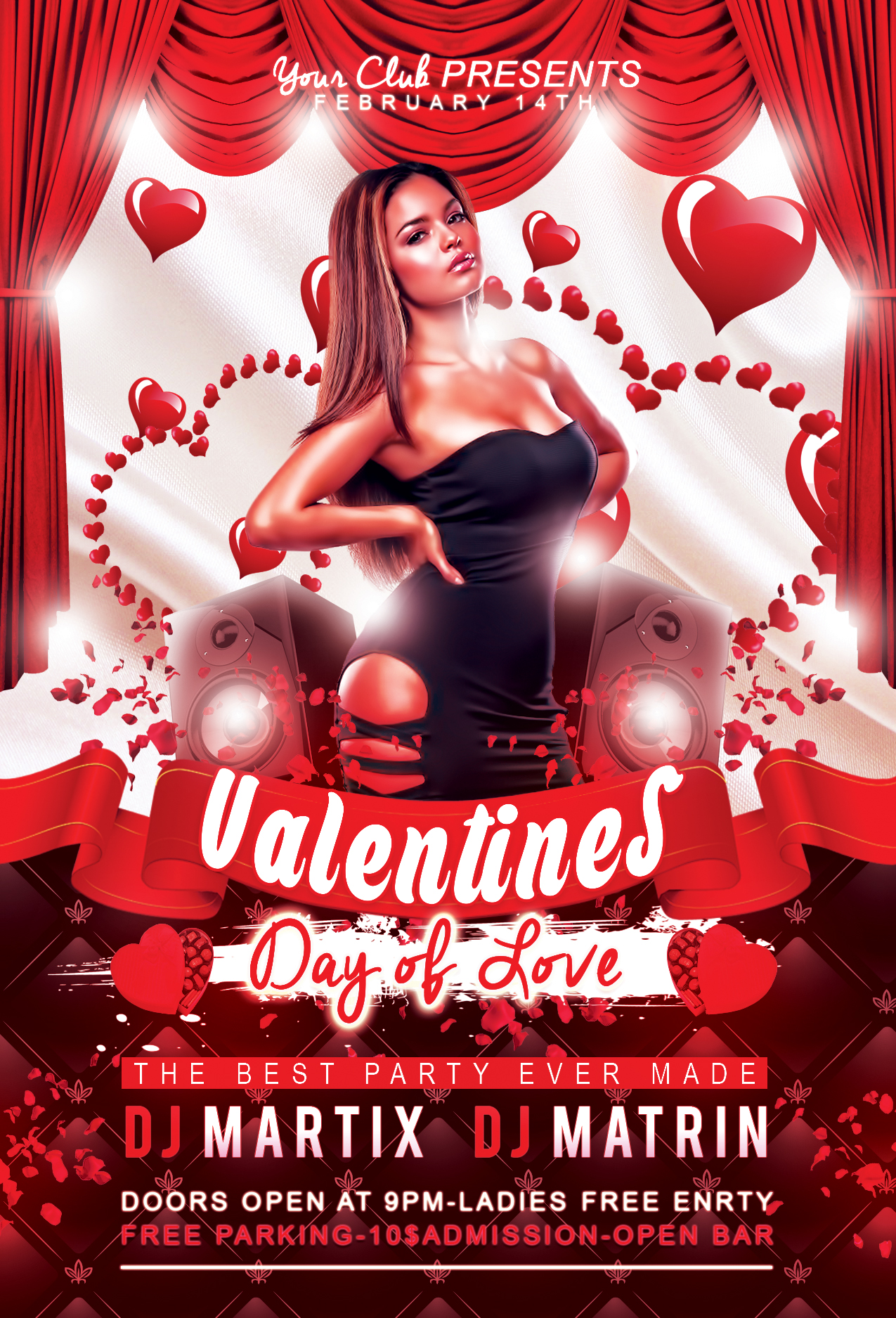 Valentine's Day Flyer Template Free Valentine's Day Flyer Template Free