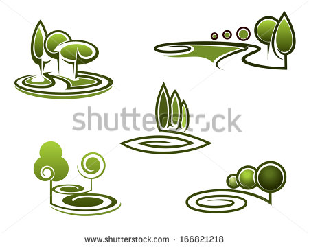 Vector Landscaping Tree Logos