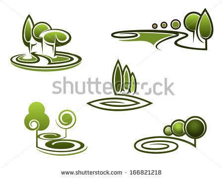 Vector Landscaping Tree Logos Vector Landscaping Tree Logos