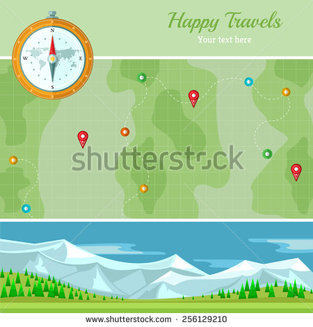 Vector Map with Mountains