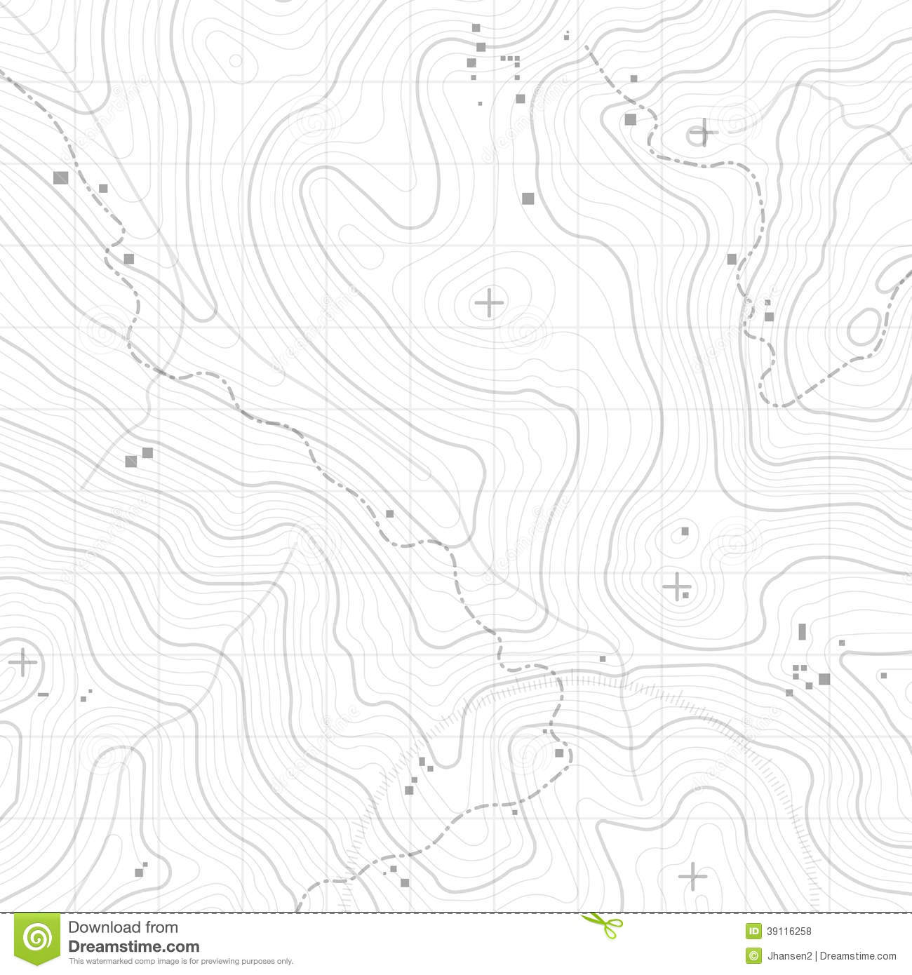 Vector Topographic Map