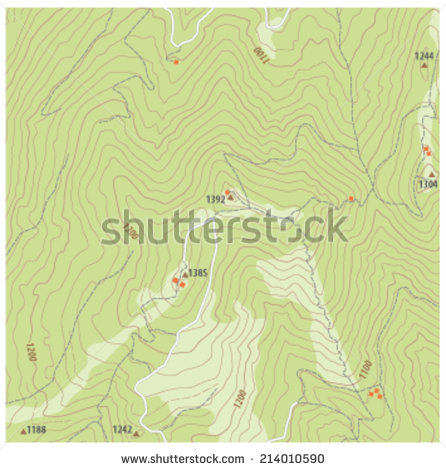 Vector Topographic Map