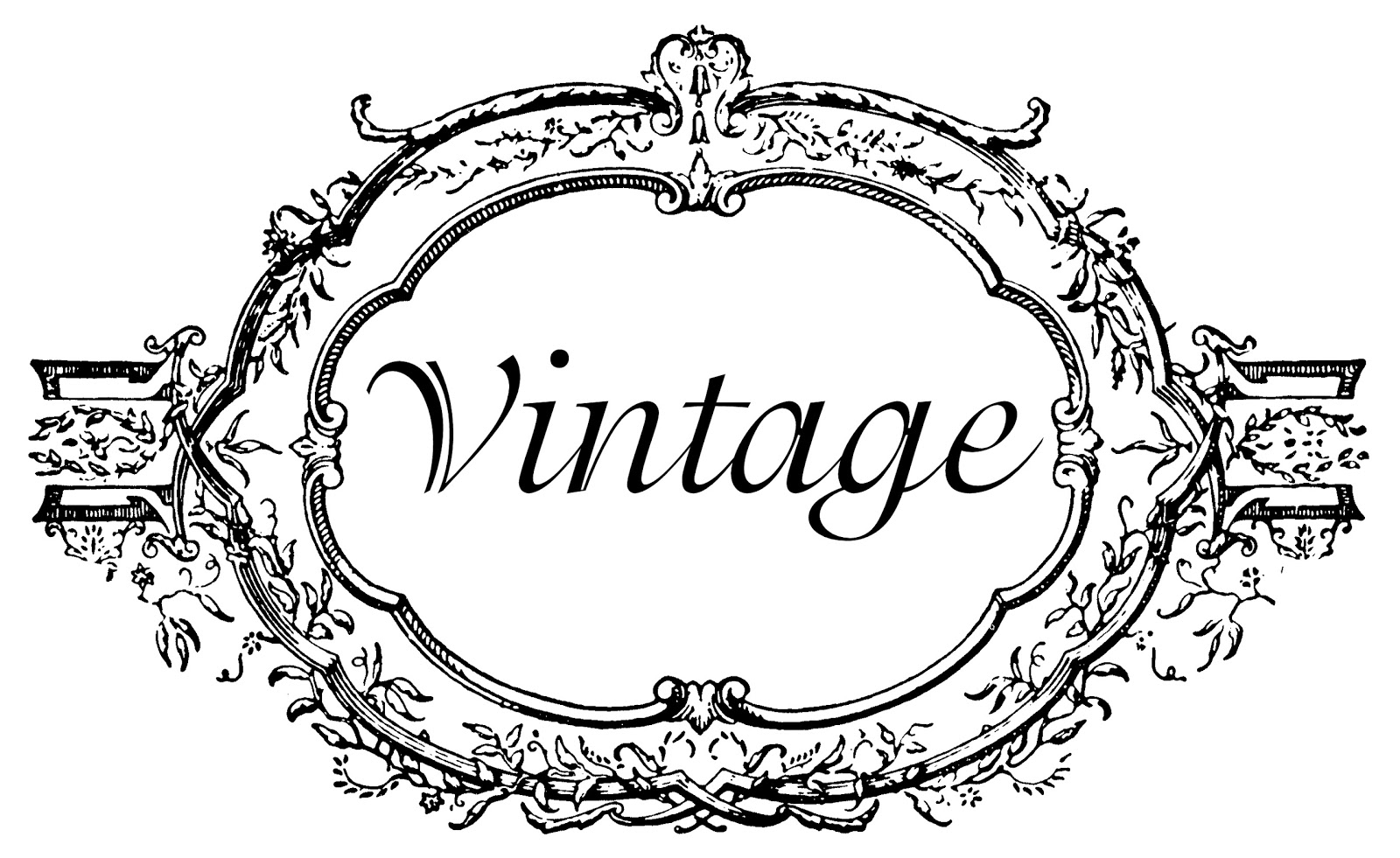 Vintage Borders and Frames Clip Art Fonts