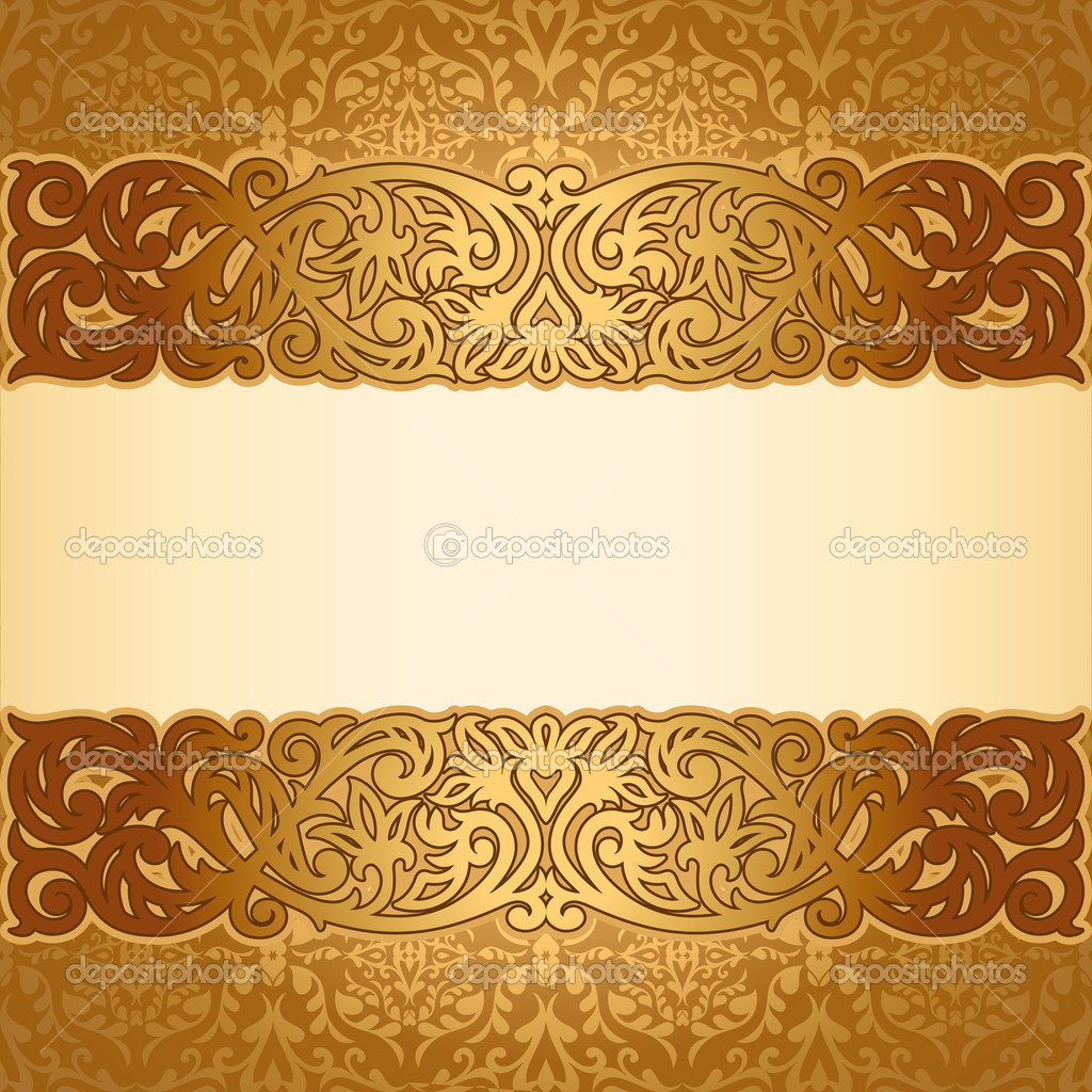 Vintage Golden Frame Border Design