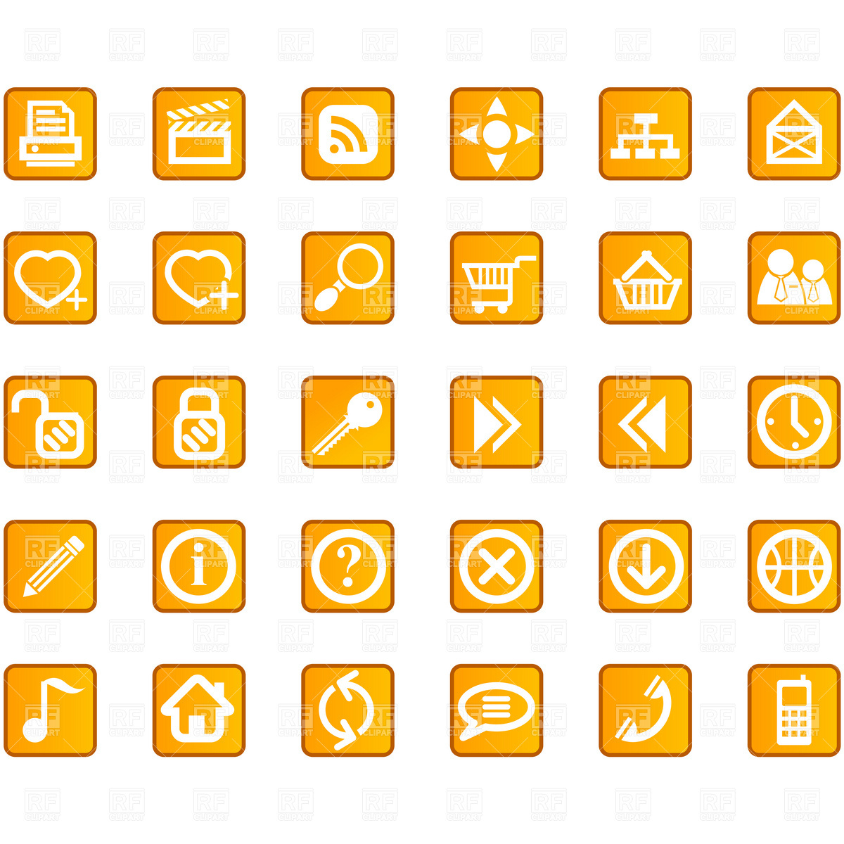 Web Icons Set Royalty Free Internet